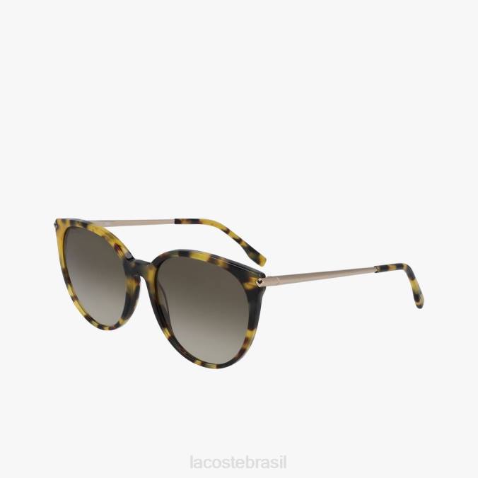 Lacoste homens óculos de sol ovais em acetato la piquée havana brn P2PX2201 acessórios