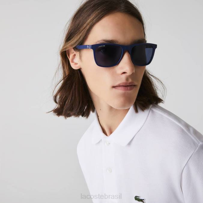 Lacoste homens óculos de sol premium retângulo modificado l.12.12 azul P2PX1928 acessórios