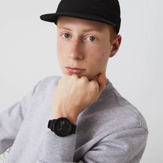 Lacoste homens Relógio com pulseira de silicone preta 12.12 preto P2PX2191 acessórios