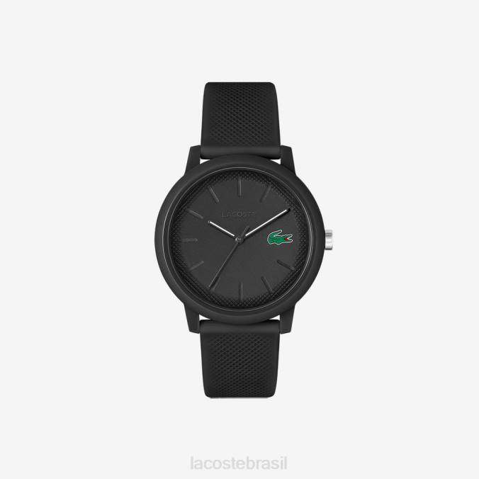 Lacoste homens Relógio com pulseira de silicone preta 12.12 preto P2PX2191 acessórios