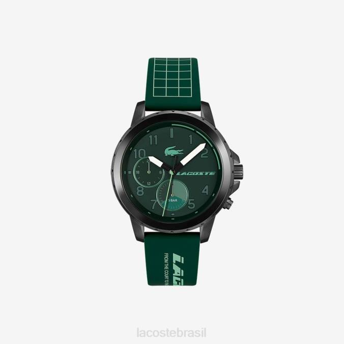 Lacoste homens relógio multifuncional de silicone verde endurance verde P2PX2210 acessórios