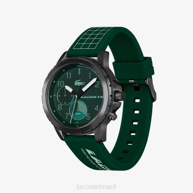 Lacoste homens relógio multifuncional de silicone verde endurance verde P2PX2210 acessórios
