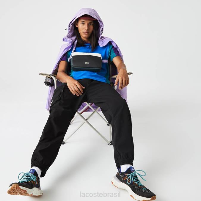 Lacoste homens bolsa crossover color block noir laponia plumagem cyna P2PX2110 bolsas e artigos de couro