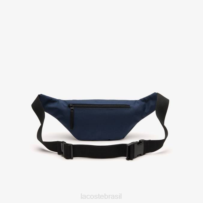 Lacoste homens bolsa de cinto de fibra reciclada azul P2PX2003 bolsas e artigos de couro