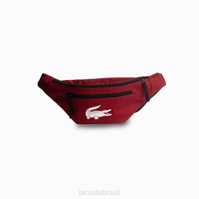Lacoste homens bolsa de cinto de fibra reciclada ciclismo vermelho P2PX2004 bolsas e artigos de couro