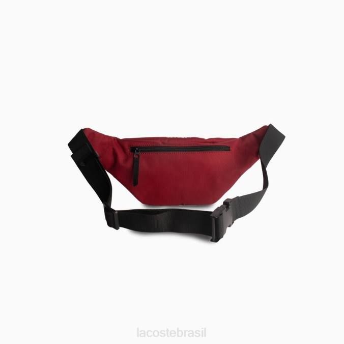 Lacoste homens bolsa de cinto de fibra reciclada ciclismo vermelho P2PX2004 bolsas e artigos de couro