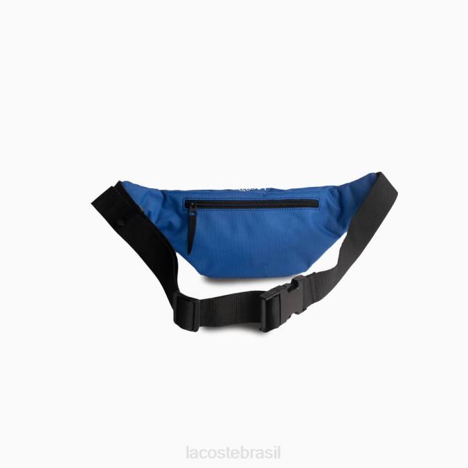 Lacoste homens bolsa de cinto de fibra reciclada marina P2PX2006 bolsas e artigos de couro