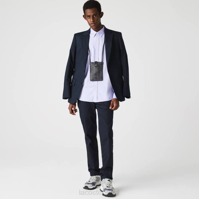 Lacoste homens bolsa para smartphone em tela com monograma The Blend monograma noir gris P2PX2037 bolsas e artigos de couro