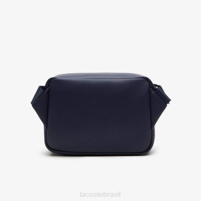 Lacoste homens bolsa repórter com borda contrastante roxo P2PX1956 bolsas e artigos de couro