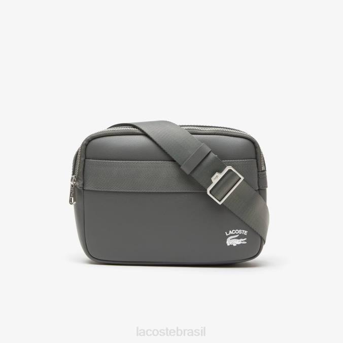 Lacoste homens bolsa repórter com borda contrastante sombra escura P2PX1957 bolsas e artigos de couro