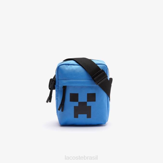 Lacoste x Minecraft homens bolsa transversal vertical em lona estampada aerien minecraft P2PX2034 bolsas e artigos de couro