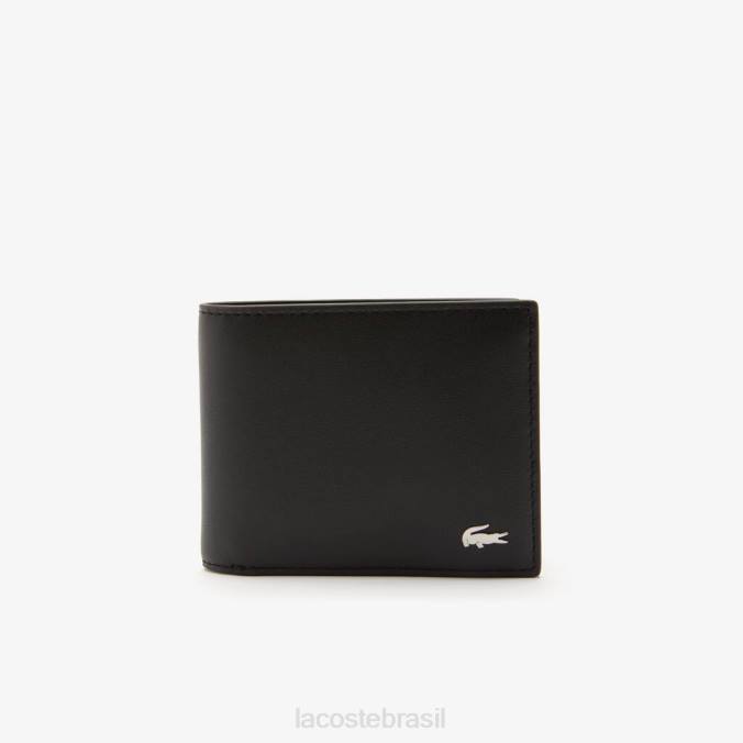 Lacoste homens conjunto de presente carteira e chaveiro correspondente preto P2PX2127 bolsas e artigos de couro