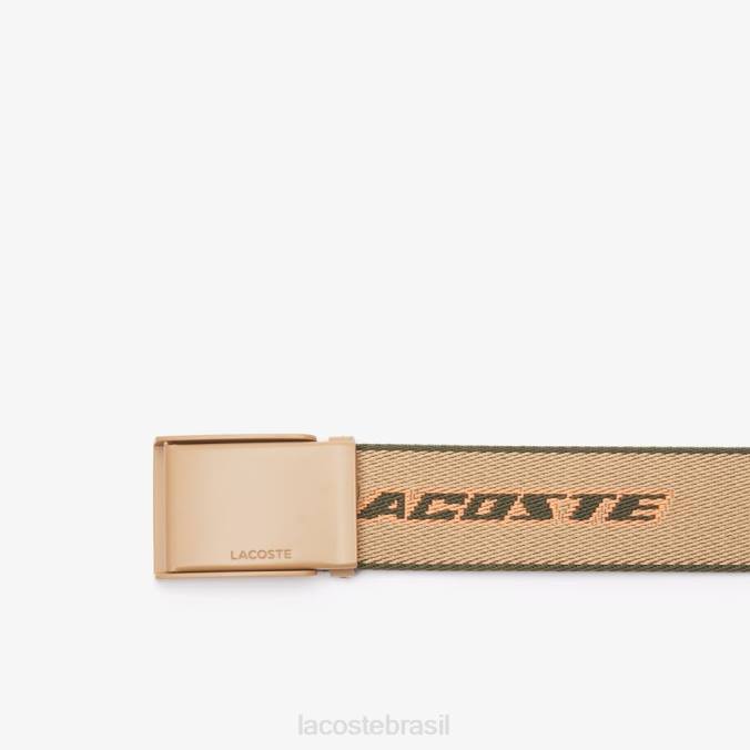 Lacoste homens cinto de lona de marca contrastante poterie de baobá vienense P2PX2115 bolsas e artigos de couro
