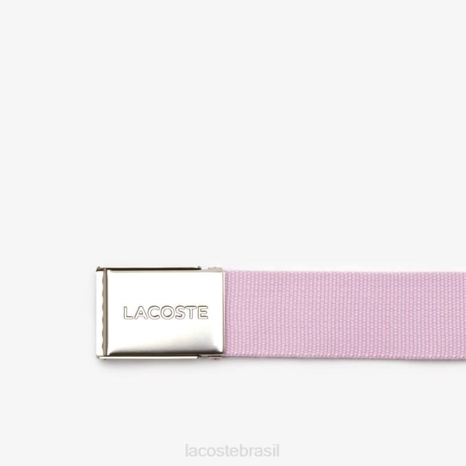 Lacoste homens cinto de tecido com fivela gravada albízia P2PX2116 bolsas e artigos de couro