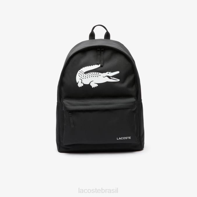 Lacoste homens mochila com bolso para notebook preto P2PX2135 bolsas e artigos de couro