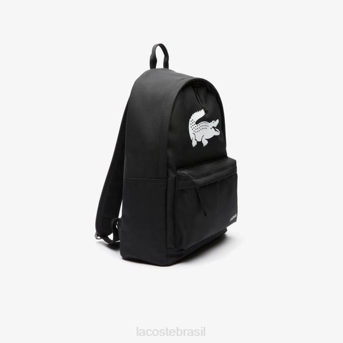 Lacoste homens mochila com bolso para notebook preto P2PX2135 bolsas e artigos de couro