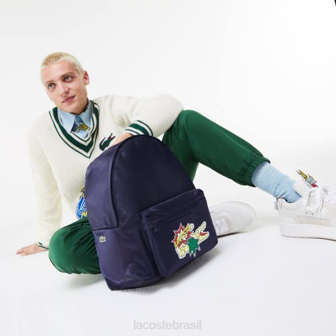 Lacoste homens mochila com estampa de quadrinhos marina 166 marina P2PX2109 bolsas e artigos de couro