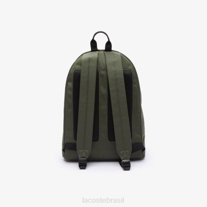 Lacoste homens mochila de lona com emblema neocroc galhardetes l eu remendo baobá P2PX2070 bolsas e artigos de couro