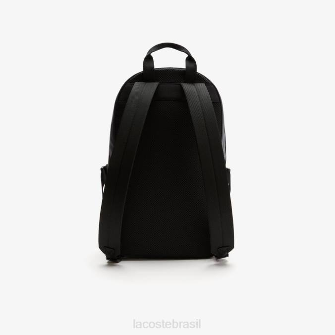 Lacoste homens mochila de marca contrastante azul noite noir P2PX1978 bolsas e artigos de couro