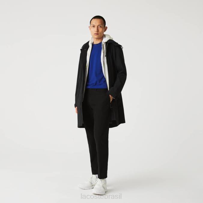 Lacoste homens calça chino slim fit leve e resistente à água preto P2PX1588 roupas