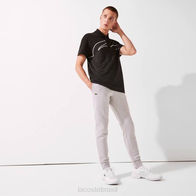 Lacoste homens calça esportiva de algodão para tênis chino cinza P2PX1204 roupas