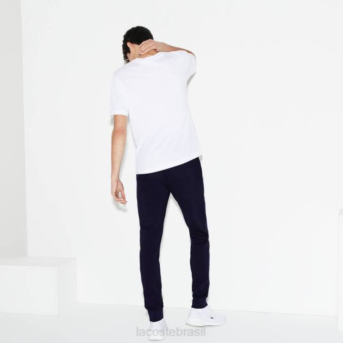 Lacoste homens calça esportiva de tênis de lã azul-marinho P2PX961 roupas