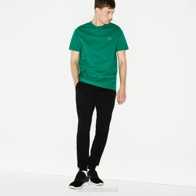 Lacoste homens calça esportiva de tênis de lã preto P2PX958 roupas