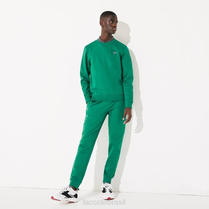 Lacoste homens calça esportiva de tênis de lã verde P2PX959 roupas