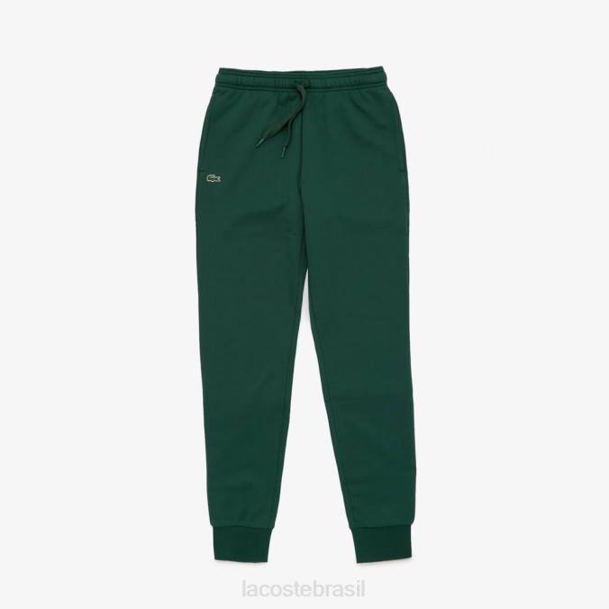 Lacoste homens calça esportiva de tênis de lã verde P2PX985 roupas