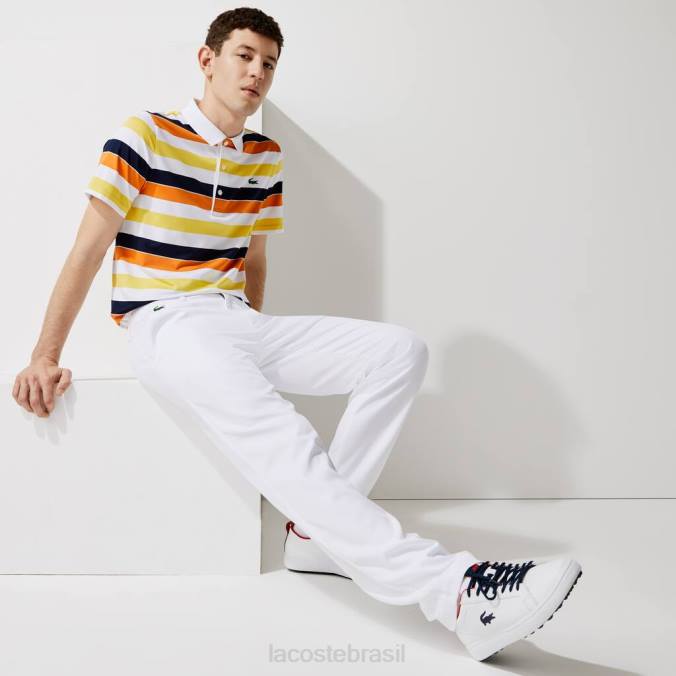 Lacoste homens calça chino esportiva stretch golf branco P2PX1641 roupas