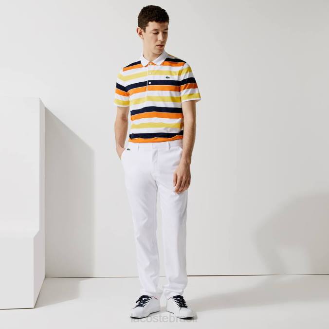 Lacoste homens calça chino esportiva stretch golf branco P2PX1641 roupas