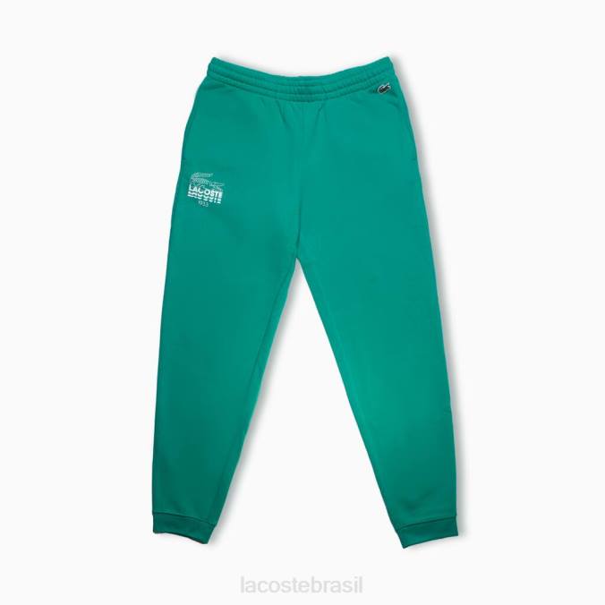 Lacoste homens calça de jogging de lã de algodão com marca de crocodilo verde P2PX1094 roupas