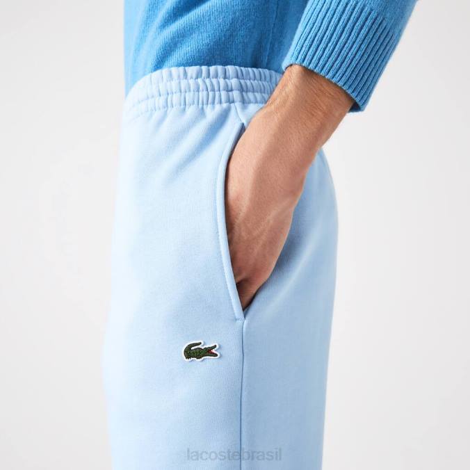 Lacoste homens calça de moletom de lã com ajuste cônico azul P2PX1008 roupas