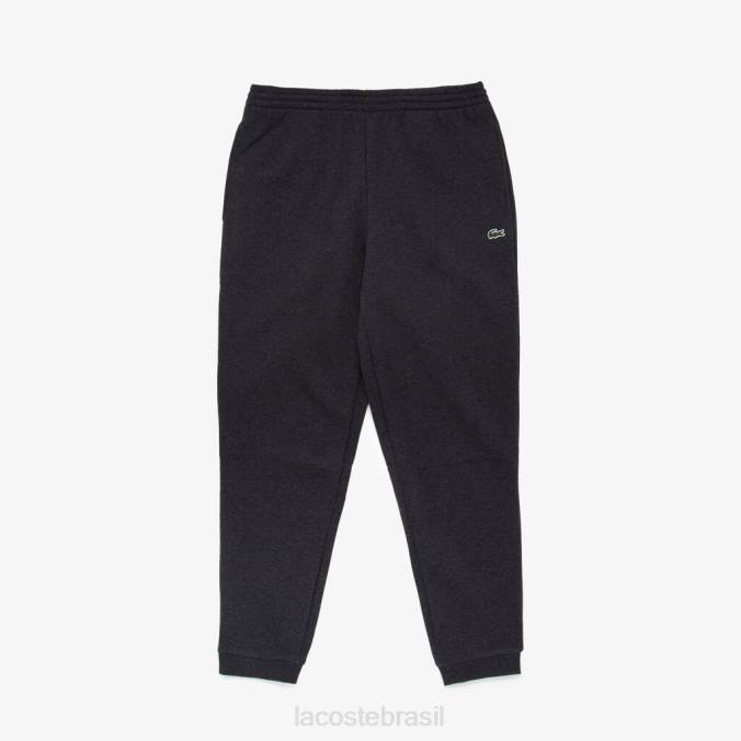 Lacoste homens calça de moletom de lã com ajuste cônico cinza P2PX1417 roupas