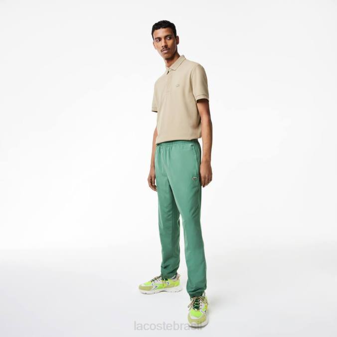 Lacoste homens calça de treino regular fit repelente à água verde cáqui P2PX331 roupas