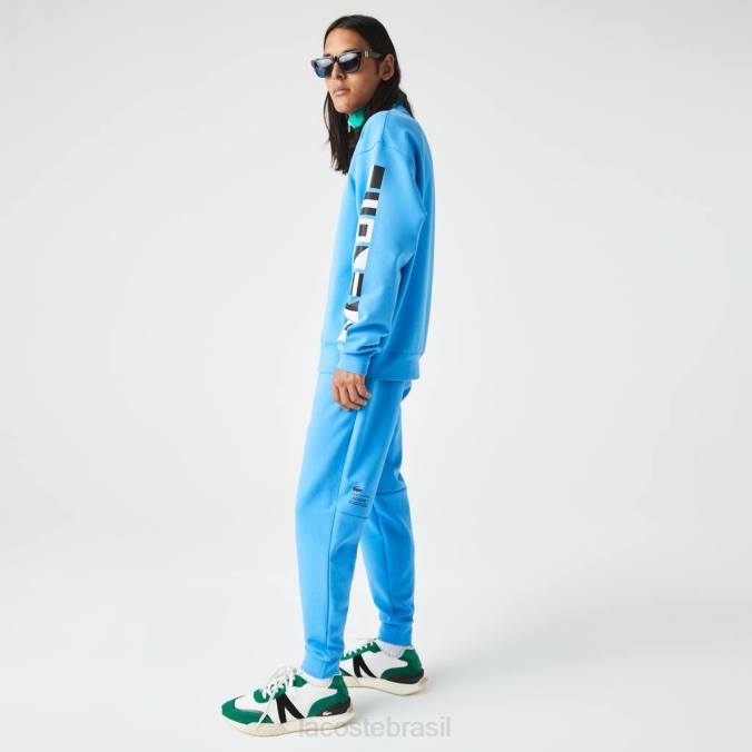 Lacoste homens calça esportiva com estampa refletiva azul P2PX1045 roupas