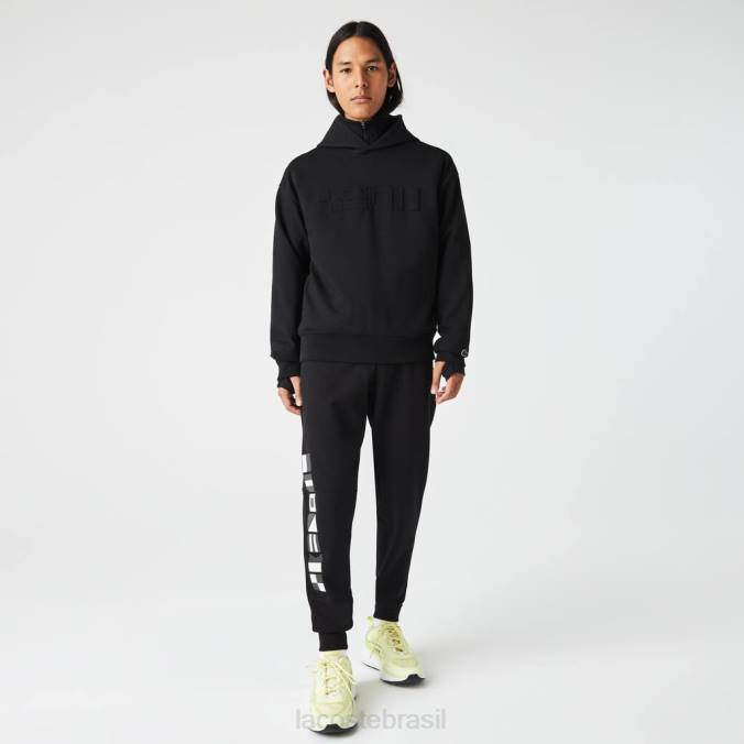 Lacoste homens calça esportiva com estampa refletiva preto P2PX1043 roupas