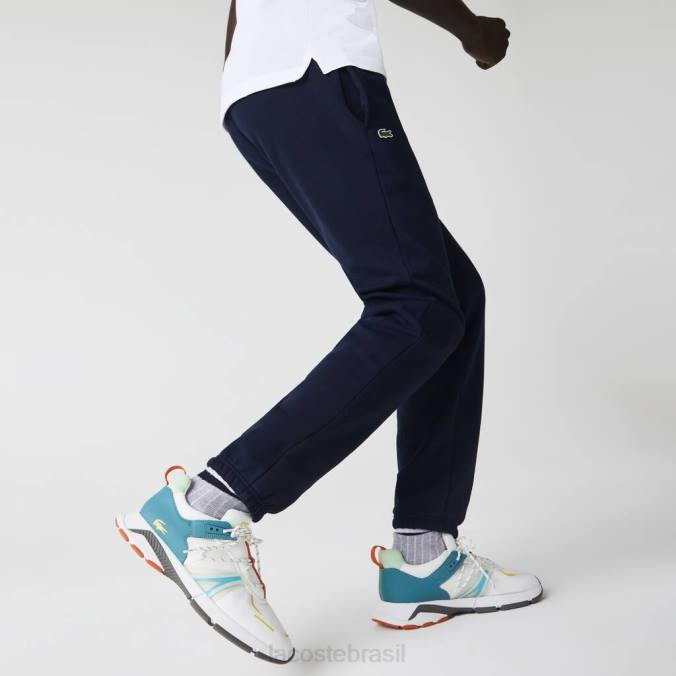 Lacoste homens calça esportiva de lã para tênis azul-marinho P2PX1151 roupas