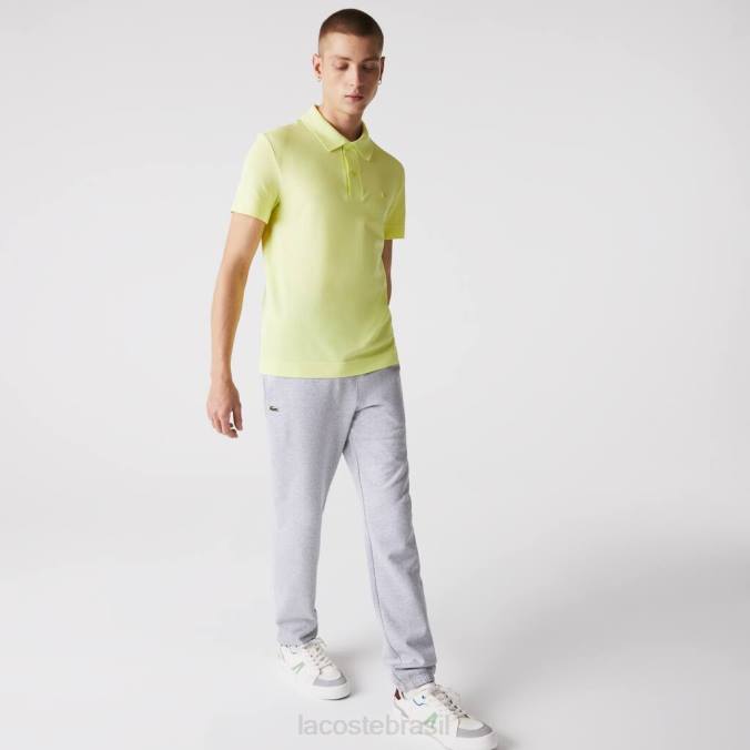 Lacoste homens calça esportiva de lã para tênis chino cinza P2PX1152 roupas