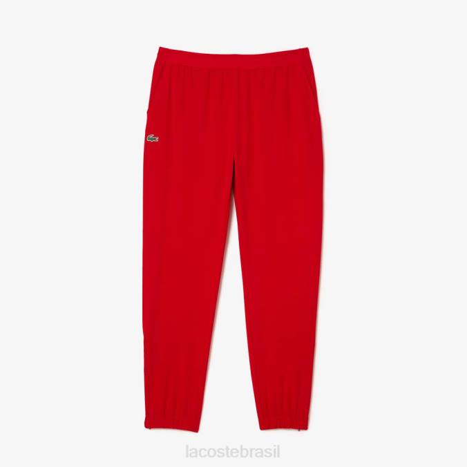 Lacoste homens calça esportiva x novak djokovic vermelho P2PX1032 roupas