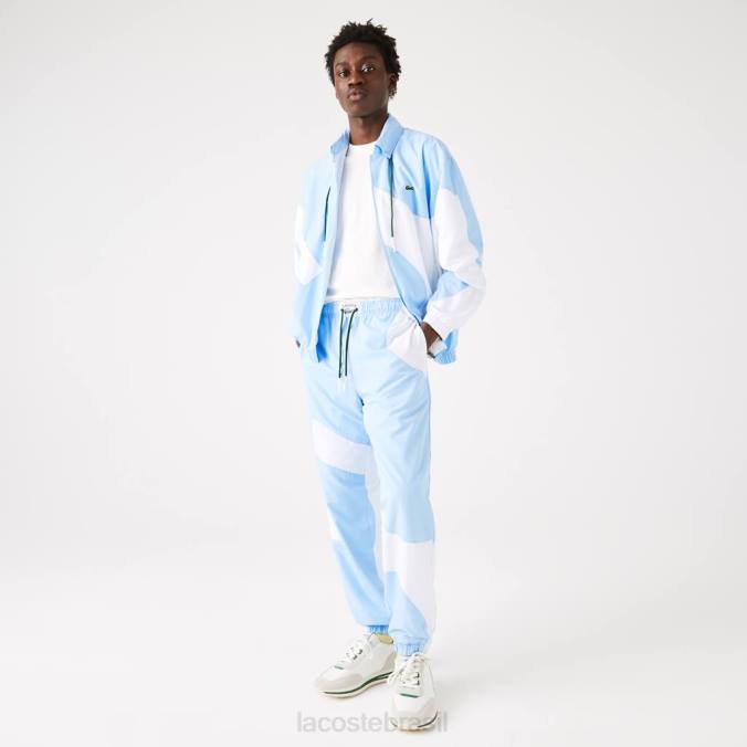 Lacoste homens calças esportivas com estampa gráfica Branco azulado P2PX1071 roupas