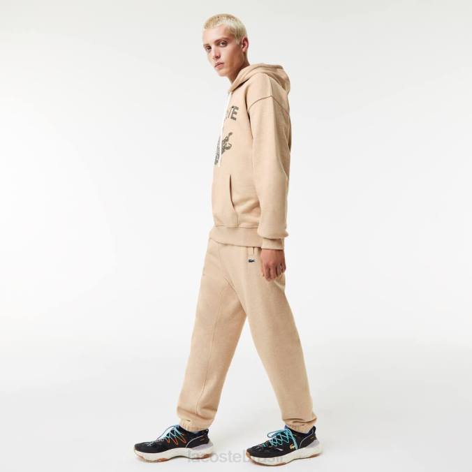 Lacoste homens imprimir calças de treino bege P2PX1013 roupas