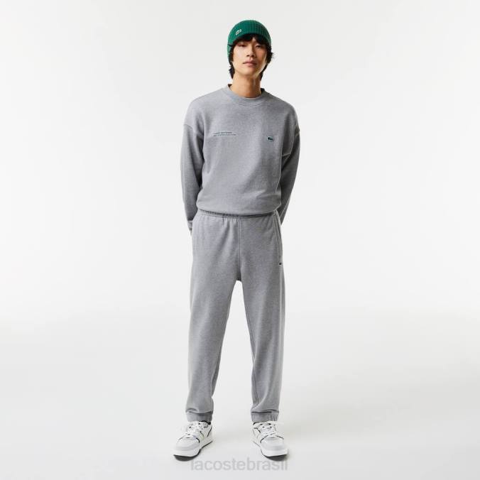 Lacoste homens imprimir calças de treino chino cinza P2PX1012 roupas