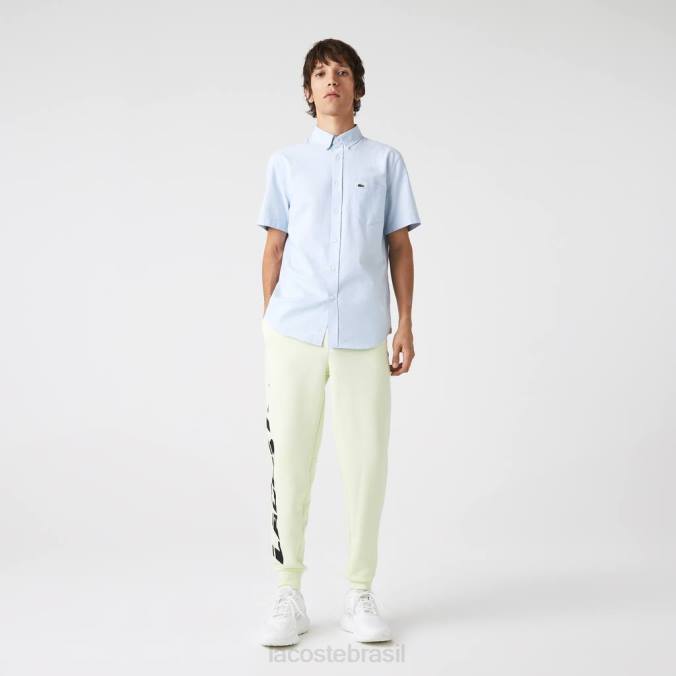 Lacoste homens camisa de algodão regular azul P2PX451 roupas