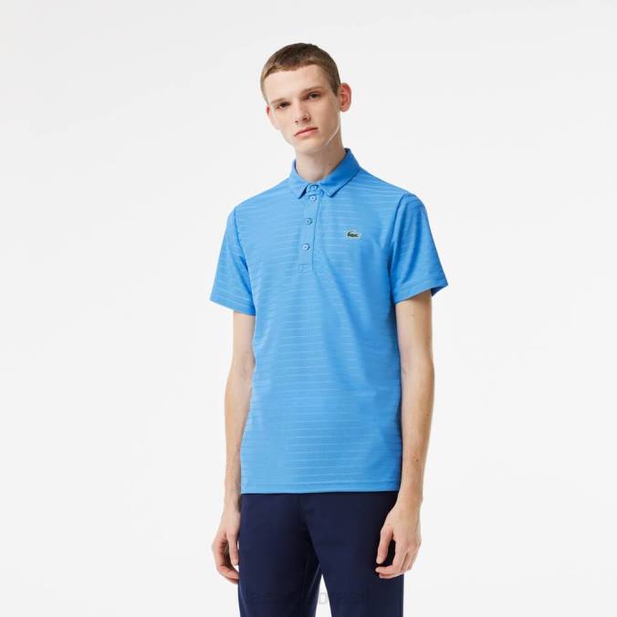 Lacoste homens polo de golfe esportivo texturizado e respirável azul P2PX67 roupas