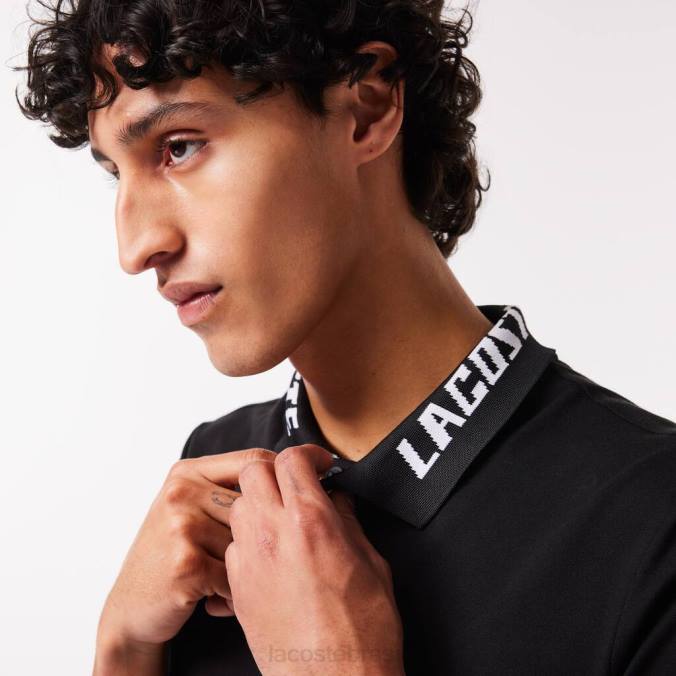 Lacoste homens polo de marca slim fit stretch piquê preto P2PX777 roupas
