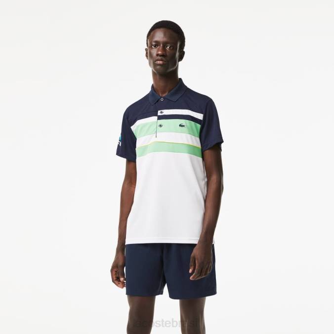 Lacoste homens polo listrada sport miami open edition azul/verde/branco P2PX238 roupas