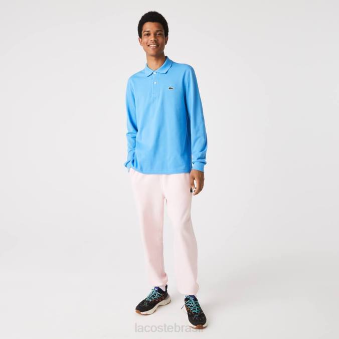 Lacoste homens polo manga longa original l.12.12 azul P2PX821 roupas