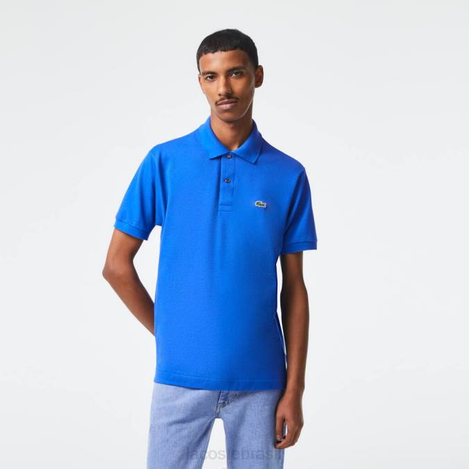 Lacoste homens polo original l.12.12 azul P2PX191 roupas