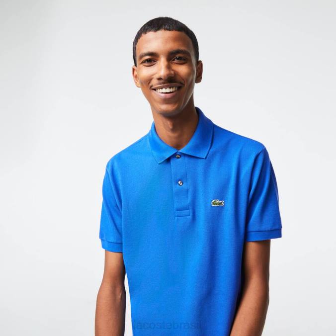Lacoste homens polo original l.12.12 azul P2PX191 roupas